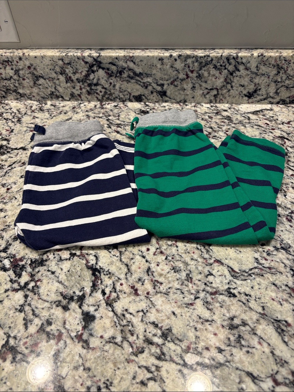 Hanna Andersson Navy and White Striped Kids Pants Set